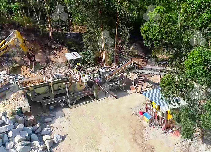 Granite mobile crushing line in Shenzhen, China